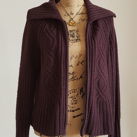 Sonoma Cardigan Sweater - Maroon/Wine - Picture 3 of 7